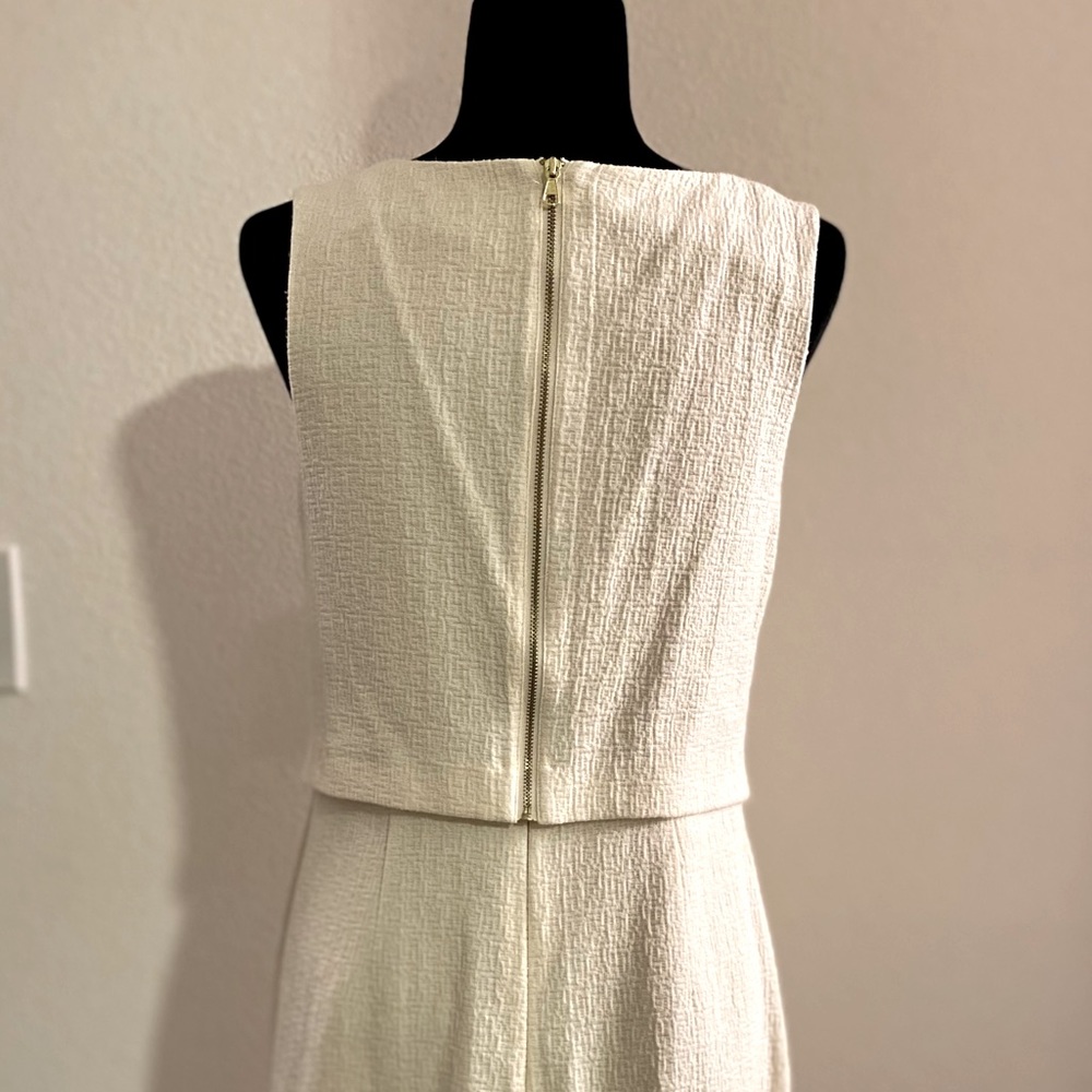 Banana Republic Cream Textured Dress